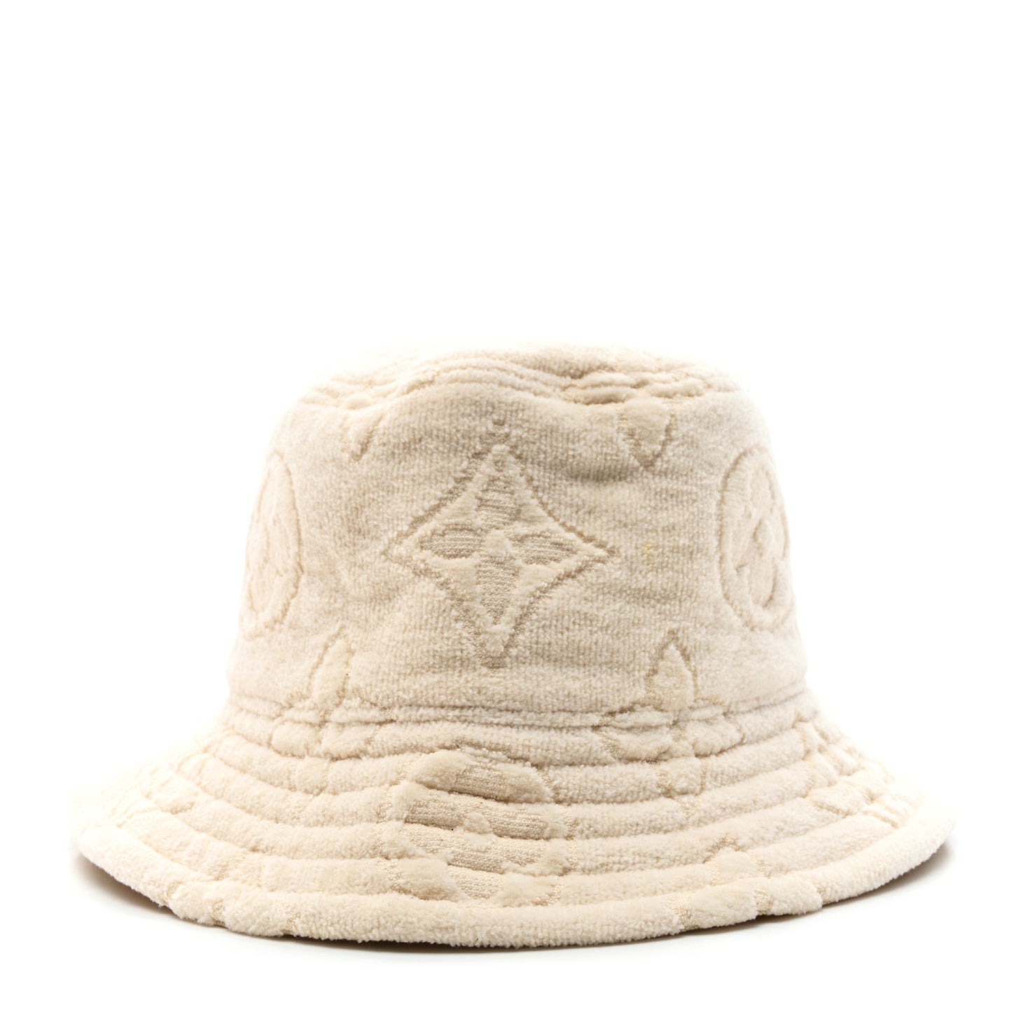 Cotton Jacquard Monogram LVacation Reversible Hat M White