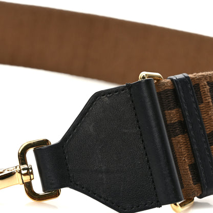 Fendi Ribbon Vitello Century FF 1974 Flat Studded Strap You Fango Marrone Ebano 5 of 5