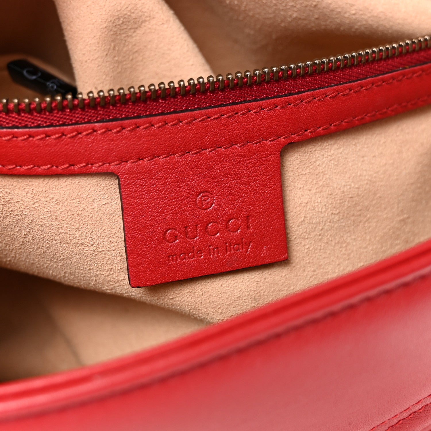 Gucci Calfskin Matelasse Small GG Marmont Shoulder Bag Hibiscus Red 6 of 10