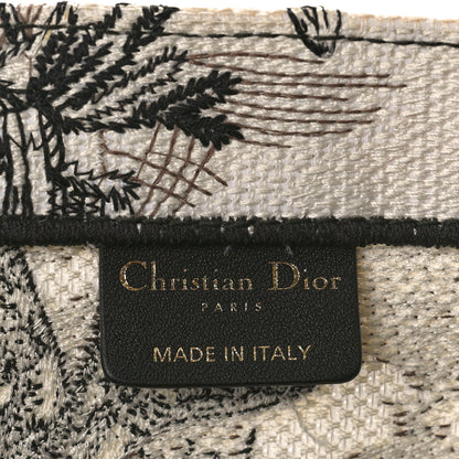 Christian Dior Canvas Embroidered Large Toile De Jouy Book Tote White Black 6 of 8