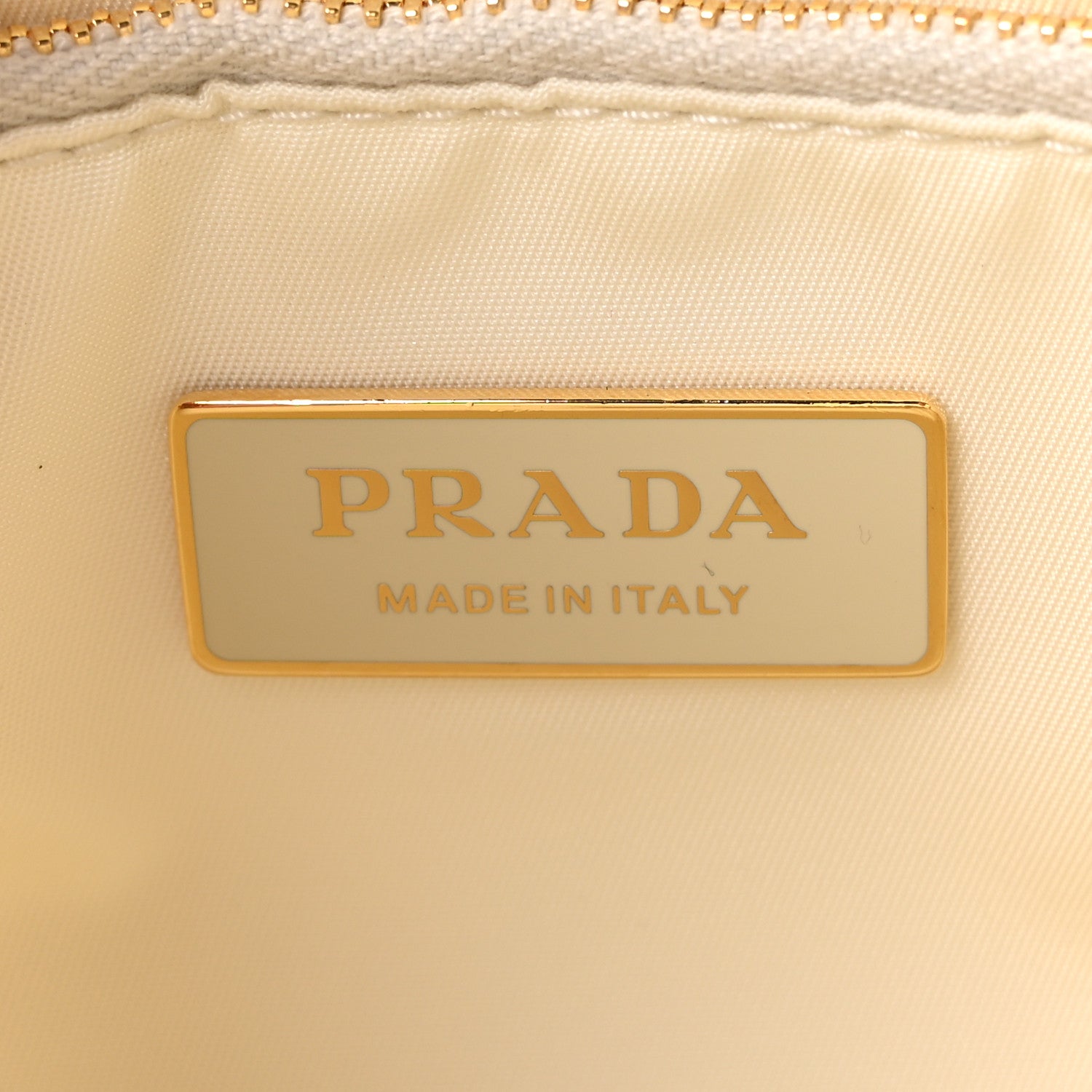 Prada Tessuto Nylon Triangle Chain Tote White 6 of 9