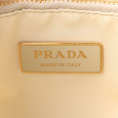 Prada Tessuto Nylon Triangle Chain Tote White 6 of 9