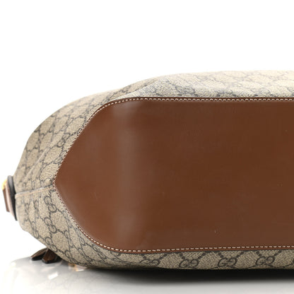 Gucci GG Supreme Monogram Large Linea A Hobo Light Brown 9 of 10