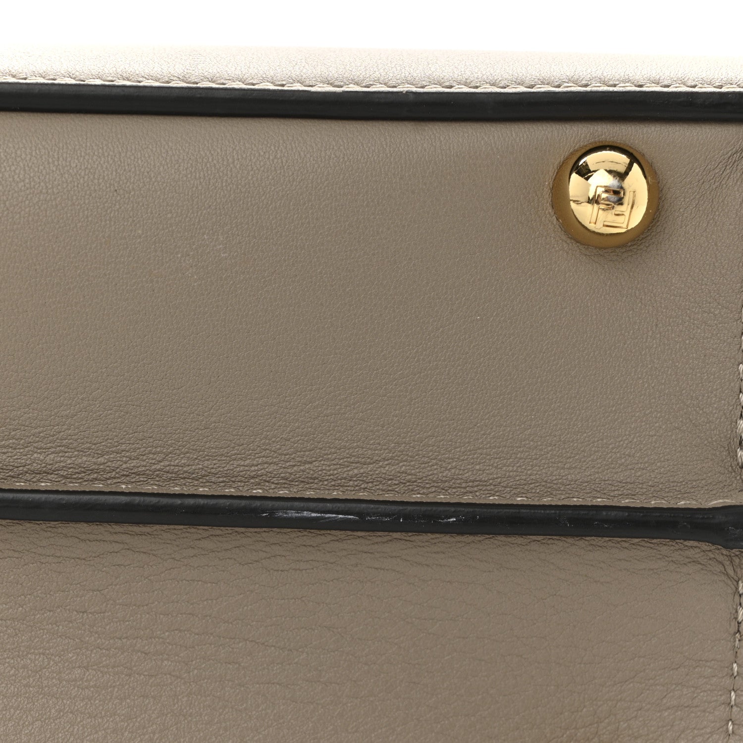 Fendi Vitello Seta Shiny Nappa Plexiglass Bi-Color Small Peekaboo I SEE U Satchel Tartaruga Black 11 of 11