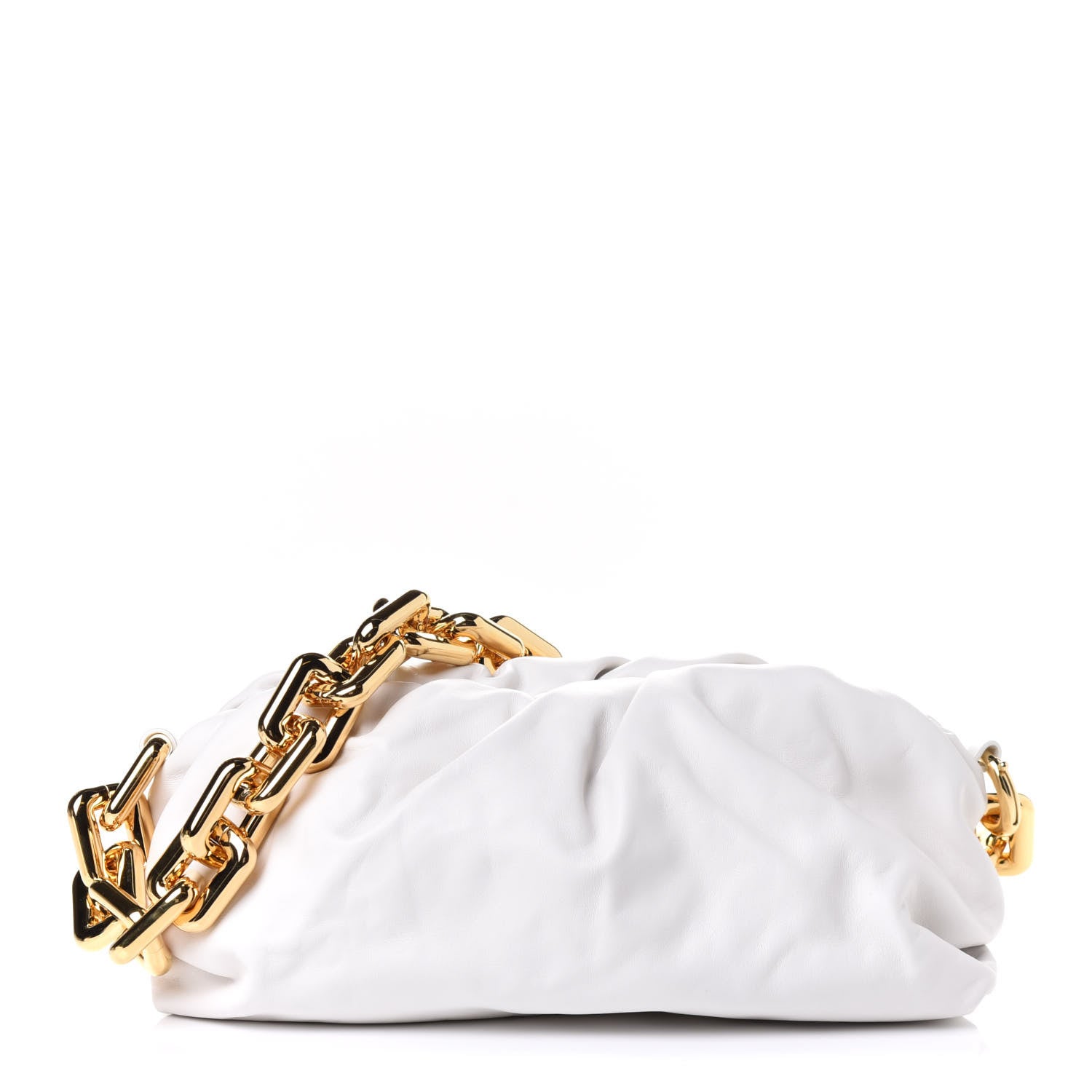 Bottega Veneta Calfskin The Pouch Chain Chalk 1 of 4