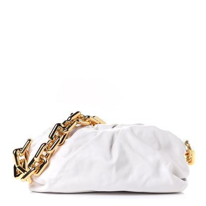 Bottega Veneta Calfskin The Pouch Chain Chalk 1 of 4