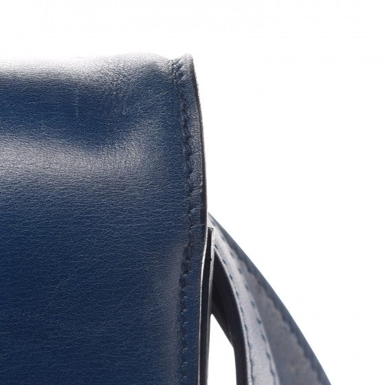 Smooth Calfskin Large Classic Box Flap Bag Slate Blue