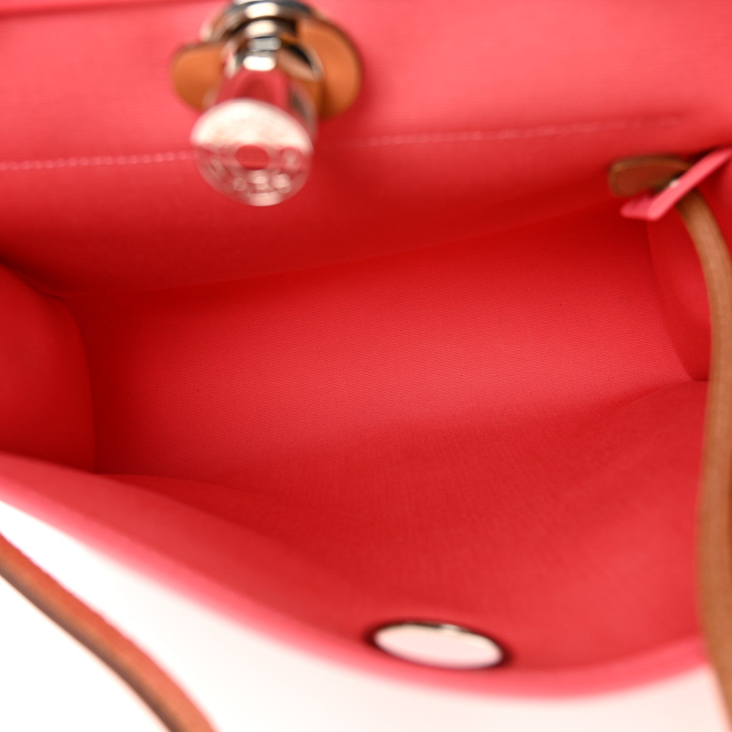 Hermes Vache Hunter Toile Herbag Zip 31 PM Rose Azalee Natural 6 of 11