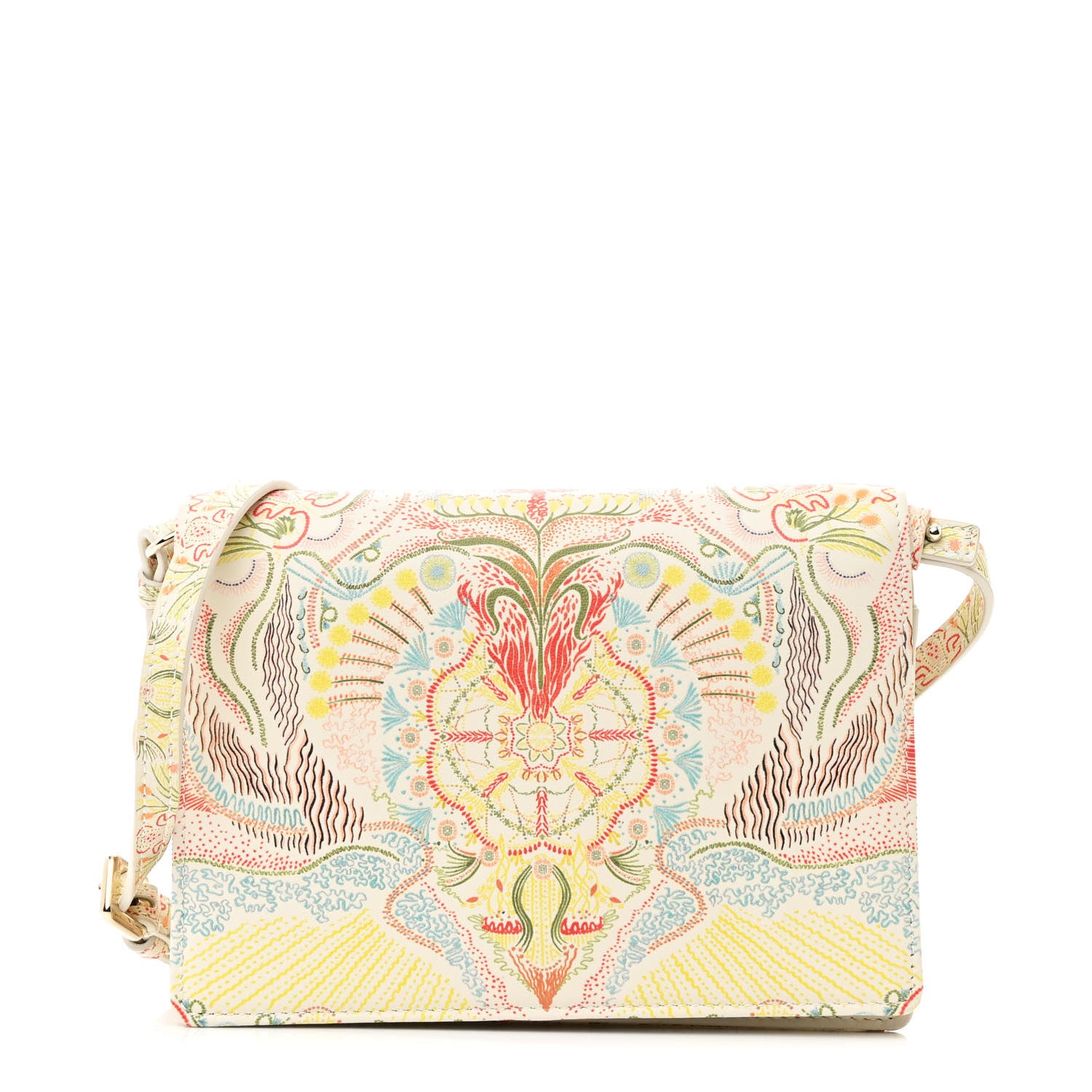 Christian Dior Calfskin Printed Dior In Lights Lady Dior 2-In-1 Pouch Latte Multicolor 1 of 10