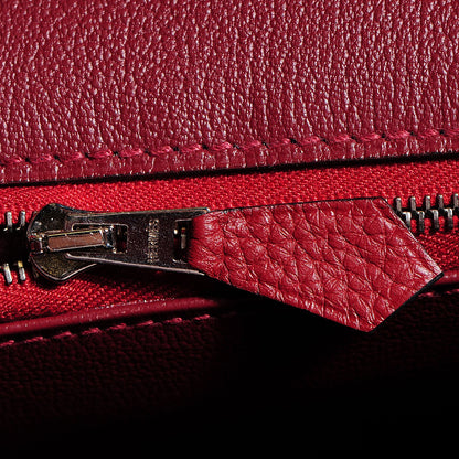Hermes Taurillon Clemence Birkin 40 Rouge Garance 22 of 28
