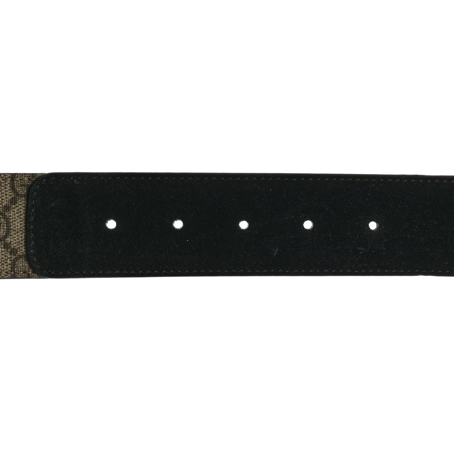GG Supreme Monogram Suede Dionysus 40mm Belt 80 32 Beige Black