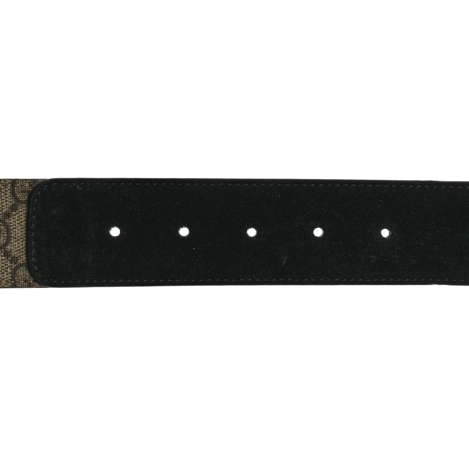 Gucci GG Supreme Monogram Suede Dionysus 40mm Belt 80 32 Beige Black 3 of 5