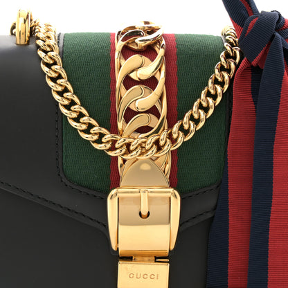 Gucci Calfskin Mini Sylvie Shoulder Bag Black 8 of 11
