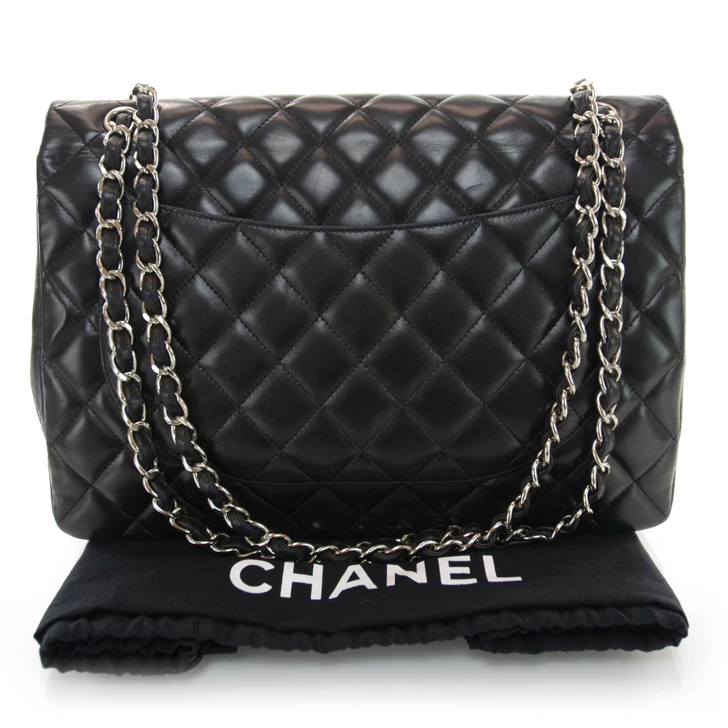 Chanel Lambskin Maxi Single Flap Black 3 of 10