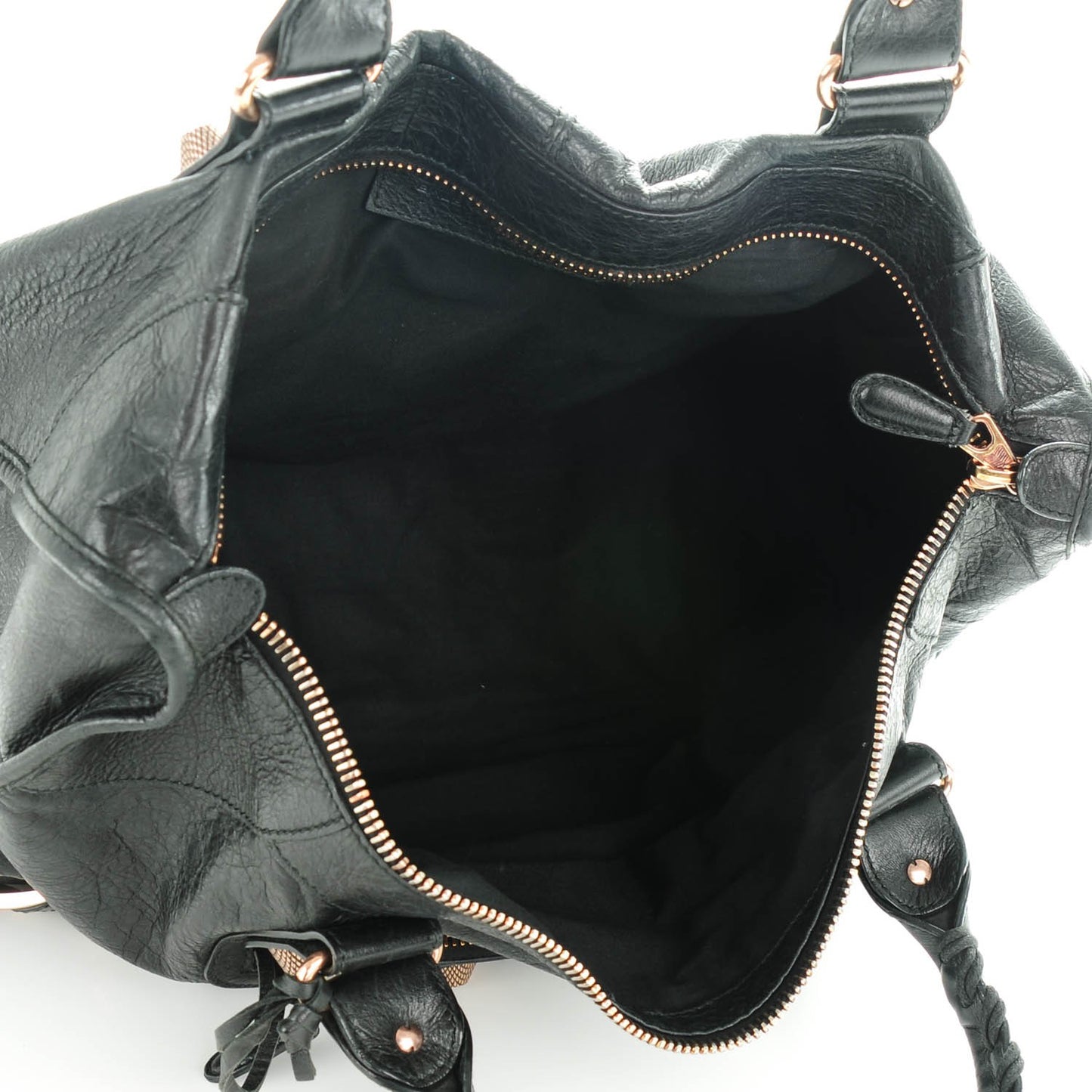 Agneau Giant 21 Rose Gold Hardware Work Black