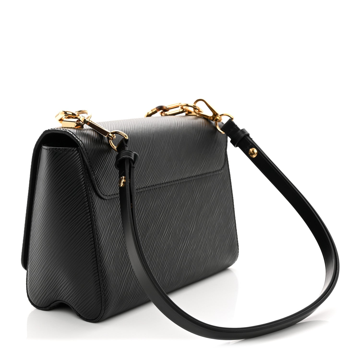 Louis Vuitton Epi Tortoiseshell Twist Shoulder Bag MM Black 4 of 10