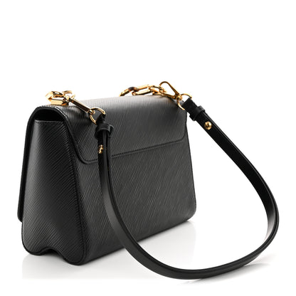 Louis Vuitton Epi Tortoiseshell Twist Shoulder Bag MM Black 4 of 10