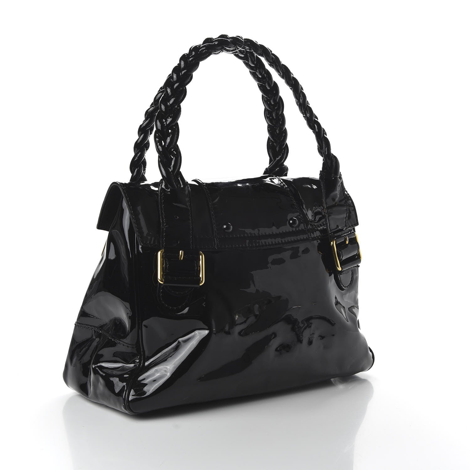 Valentino Garavani Patent Large Histoire Black 3 of 10