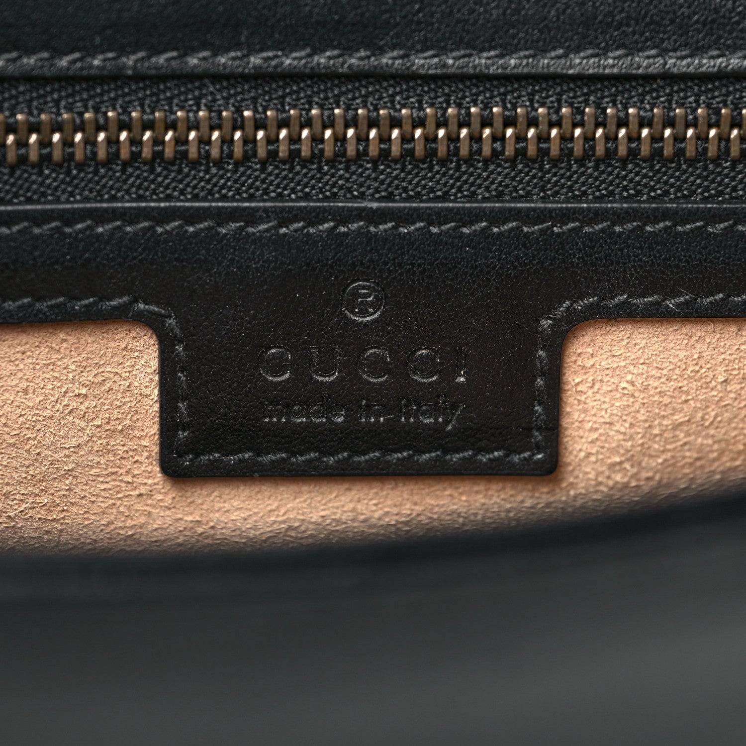 Gucci Calfskin Matelasse Small GG Marmont Top Handle Shoulder Bag Black 6 of 9