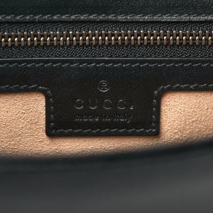 Gucci Calfskin Matelasse Small GG Marmont Top Handle Shoulder Bag Black 6 of 9
