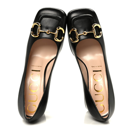Gucci Malaga Kid Horsebit 75mm Pumps 38 Black 2 of 10