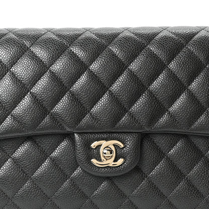 Chanel Caviar Quilted Flap Clutch Dark Grey 8 of 11
