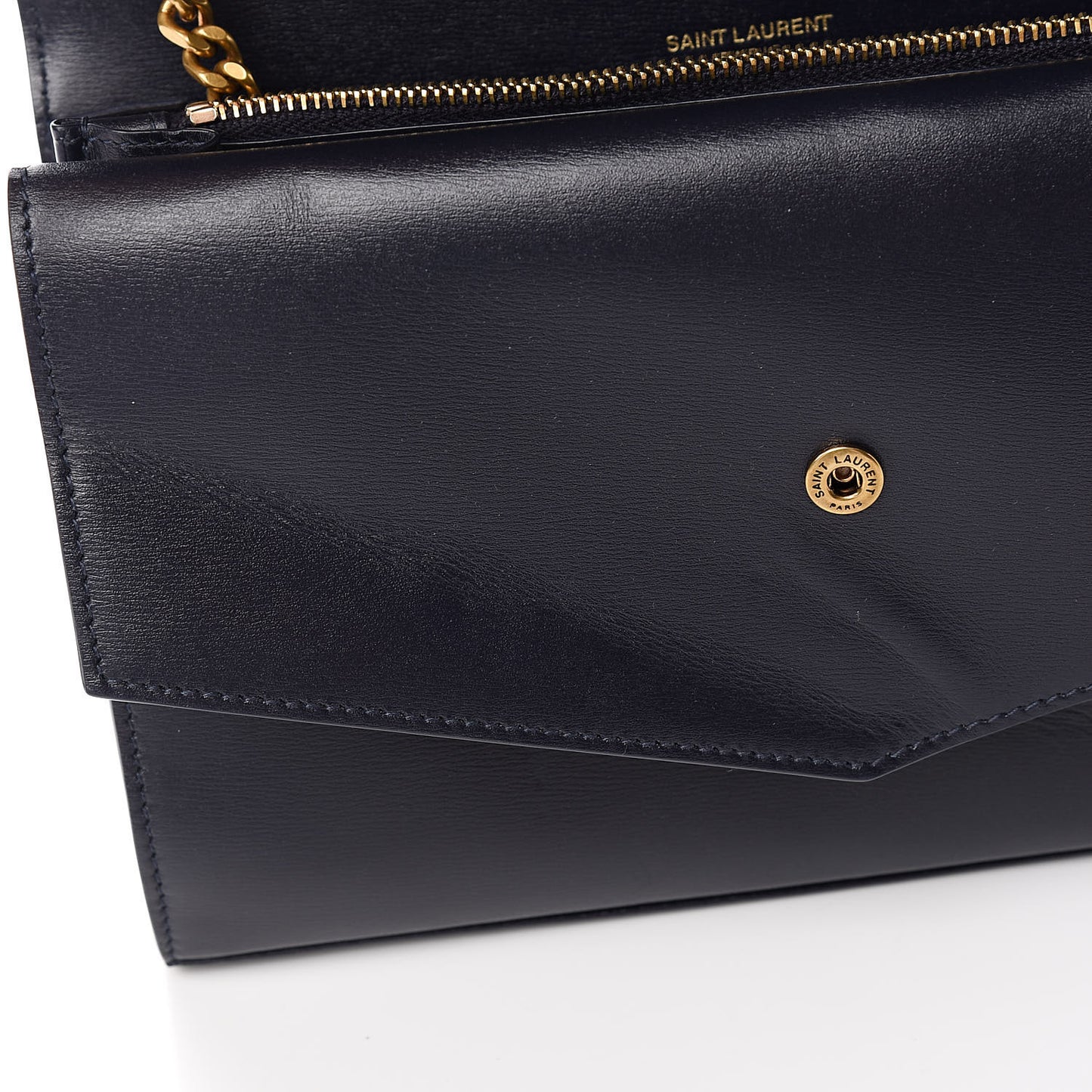 Smooth Calfskin Monogram Sulpice Chain Wallet Marine