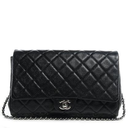 Chanel Caviar Quilted Clutch Flap Black 1 of 8