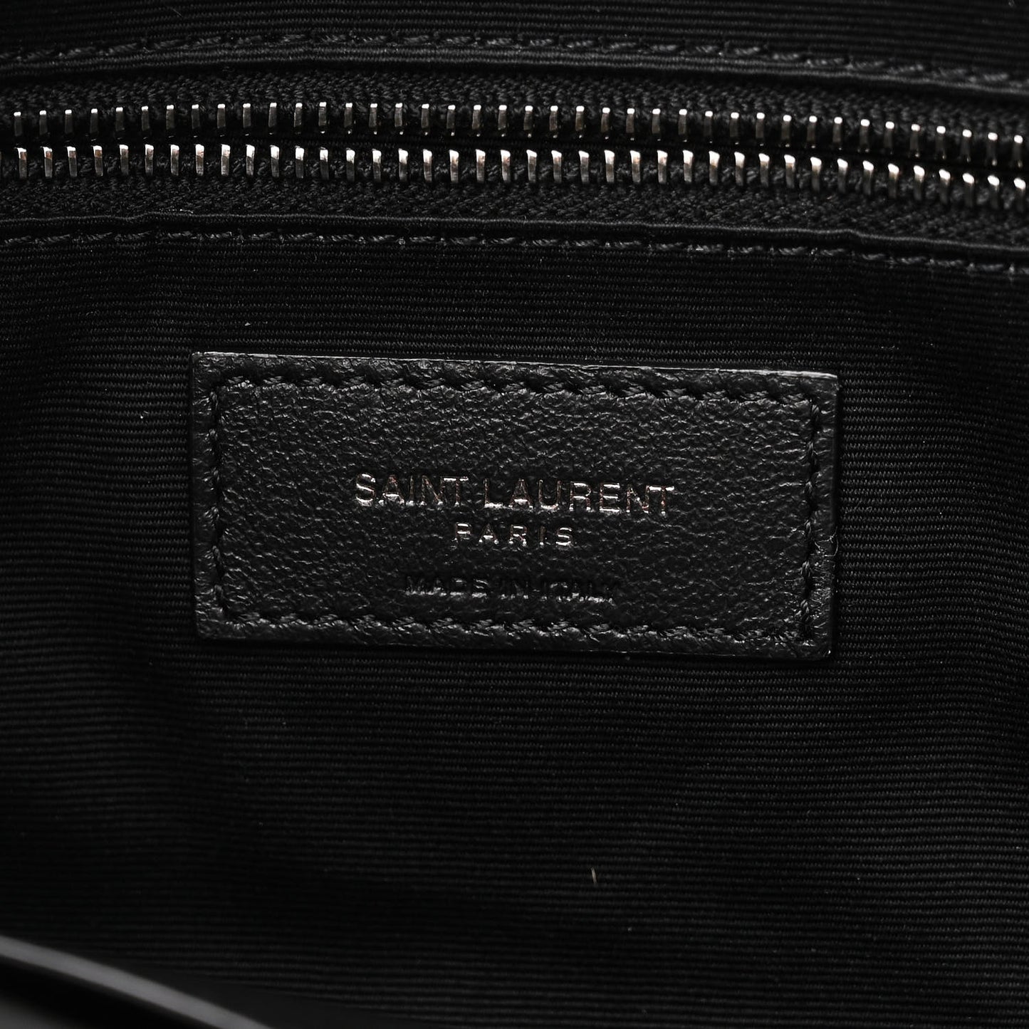 SAINT LAURENT Crinkled Calfskin Matelasse Monogram Medium Niki Shopper Tote Black