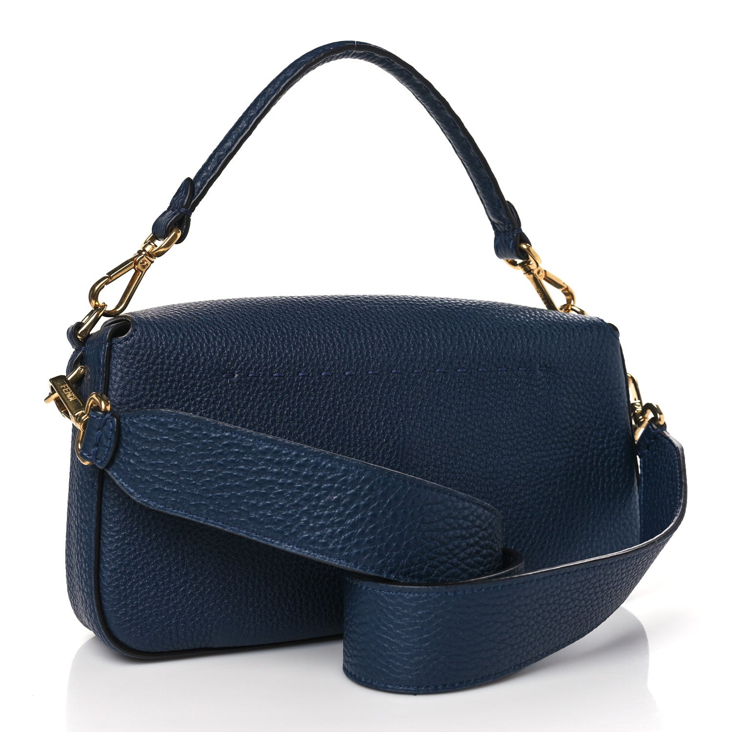 Fendi Cuoio Romano Selleria Baguette Dark Blue 3 of 9