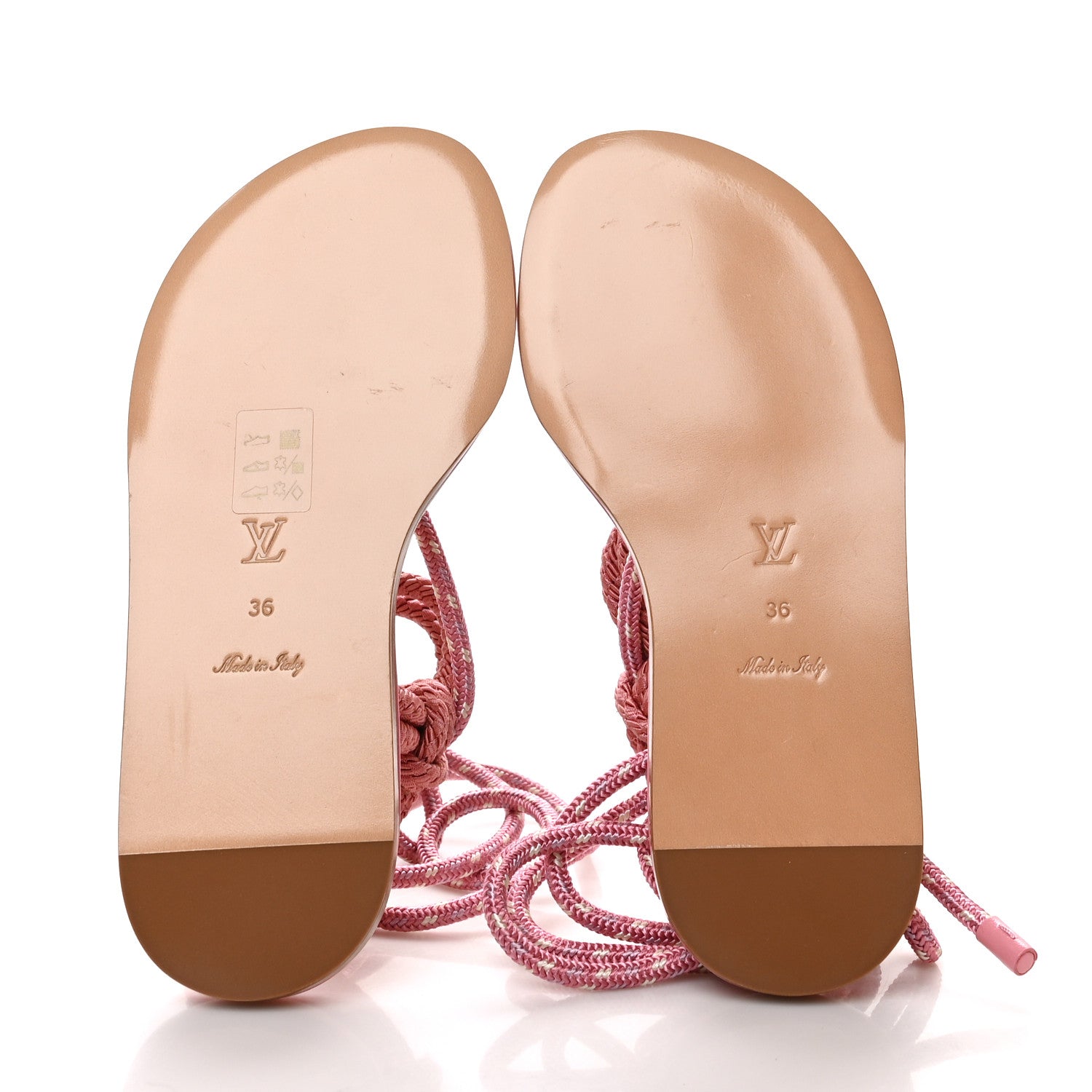 Louis Vuitton Fabric Maia Rope Flat Sandal 36 Rose Clair 5 of 7