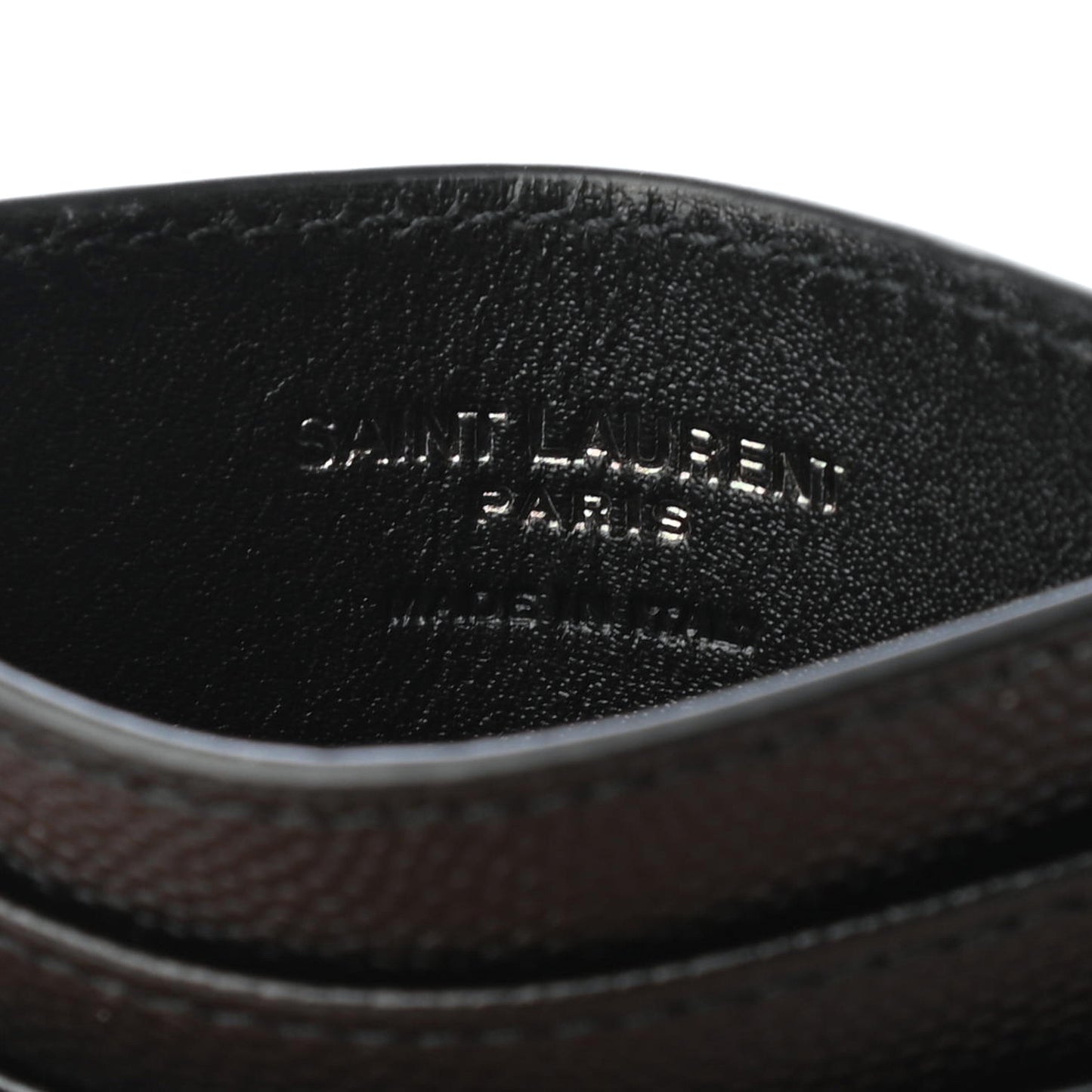 Grain De Poudre Matelasse Chevron Monogram Credit Card Case Black