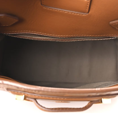 MCM Calfskin Ottomar Monogram Essential Bucket Bag Cognac 5 of 9