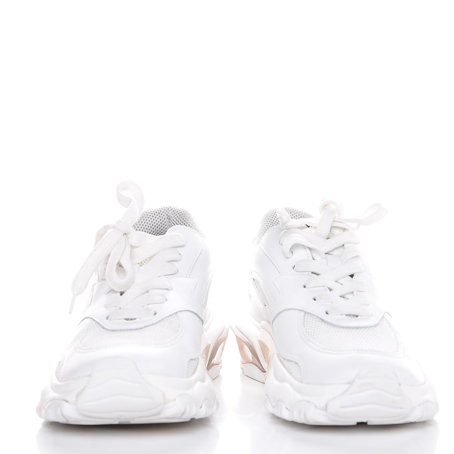 Calfskin Womens Bounce Sneakers 37 White