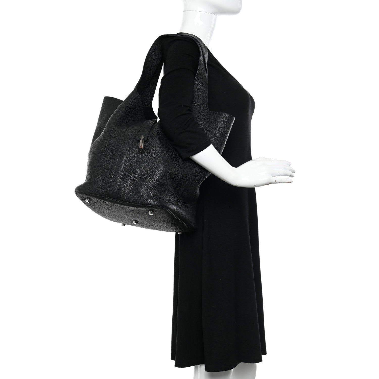 Hermes Taurillon Clemence Picotin Lock TGM Black 2 of 10