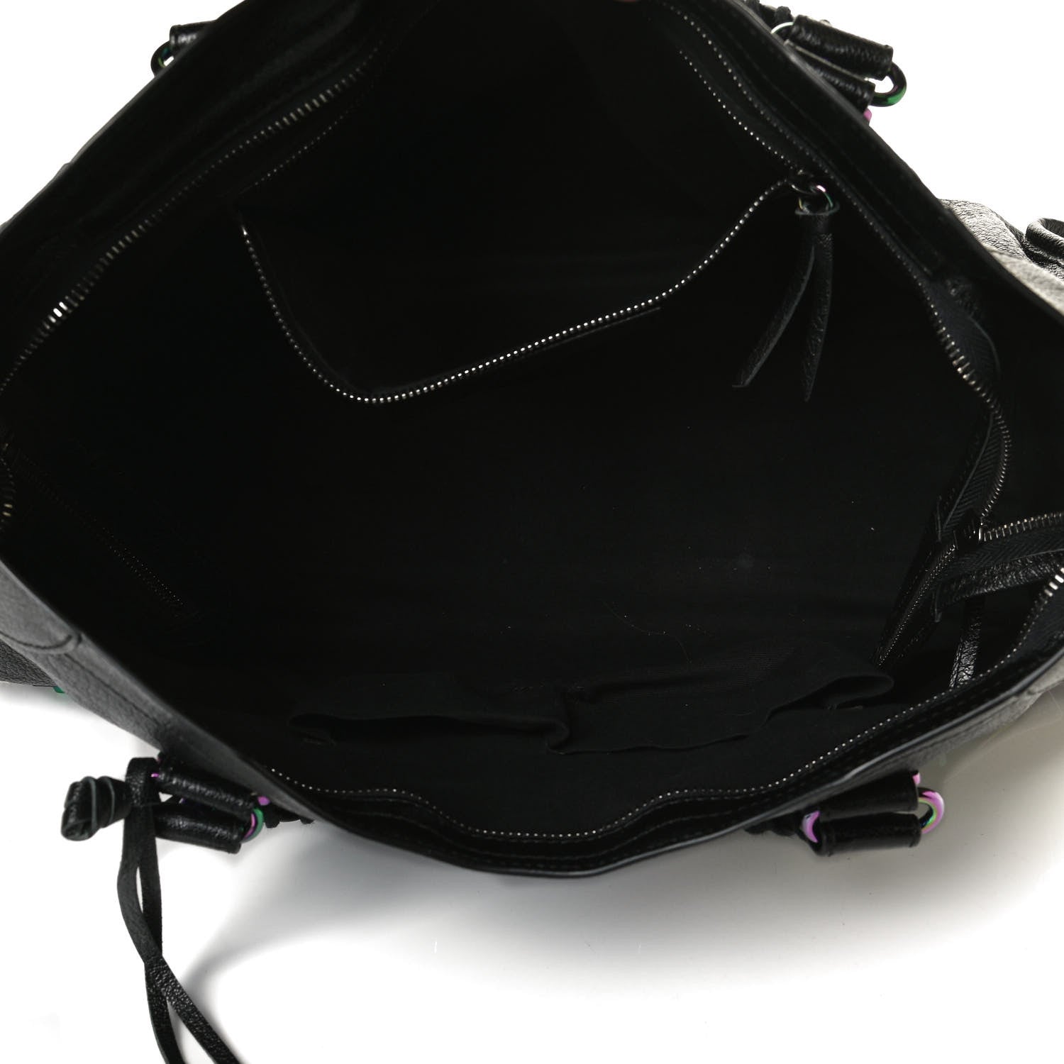 Balenciaga Chevre Iridescent Metallic Edge Hardware City Black 5 of 13