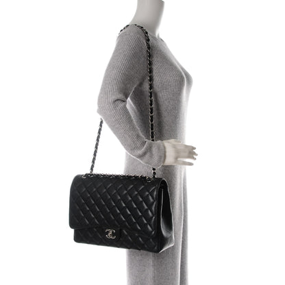 Chanel Caviar Quilted Maxi Double Flap Black 2 of 9