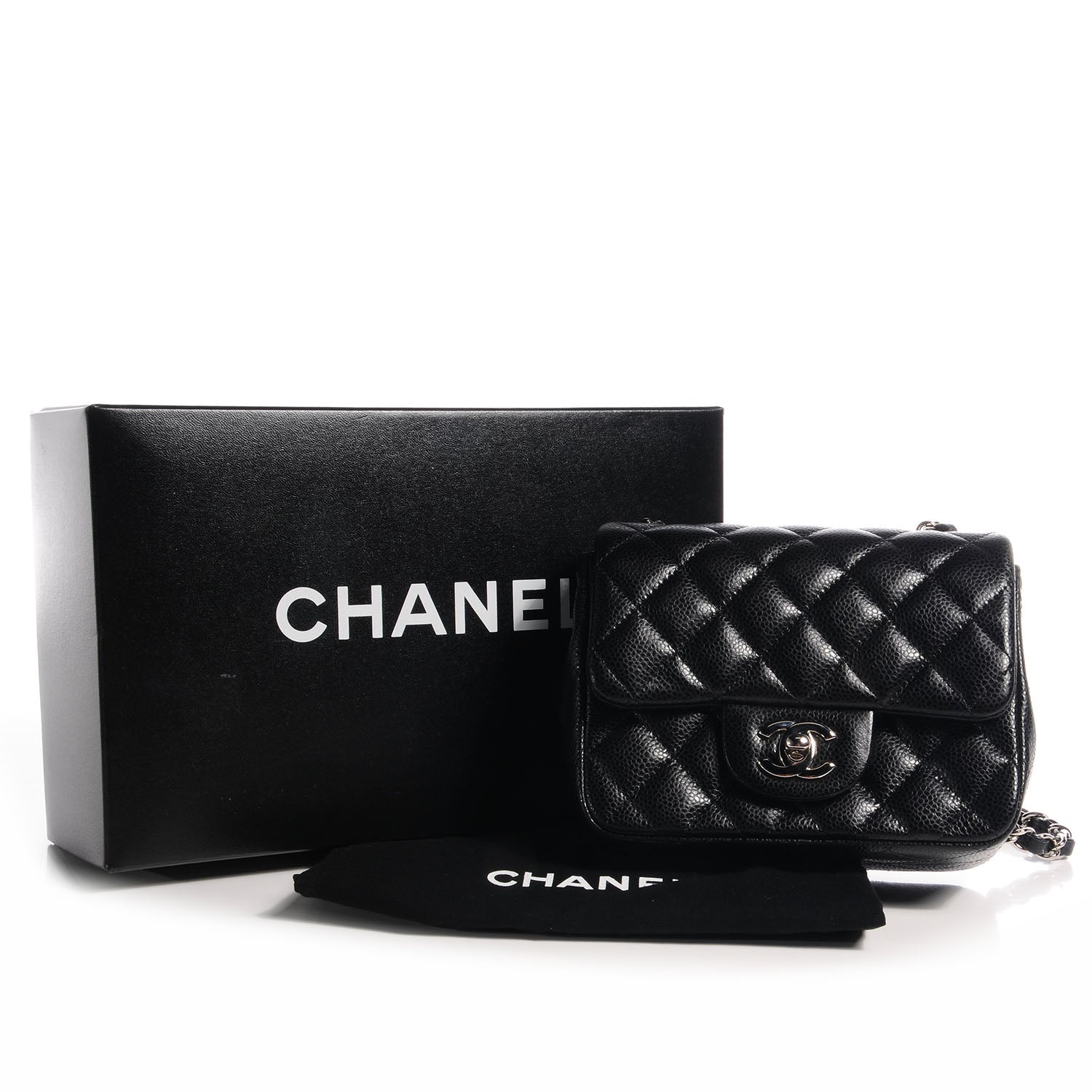 Chanel Caviar Quilted Mini Square Flap Bag Black 9 of 9