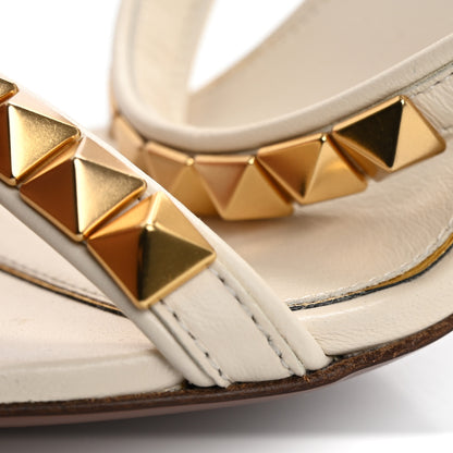Valentino Garavani Calfskin Rockstud No Limit High-Heel Sandals 39.5 Light Ivory 14 of 16