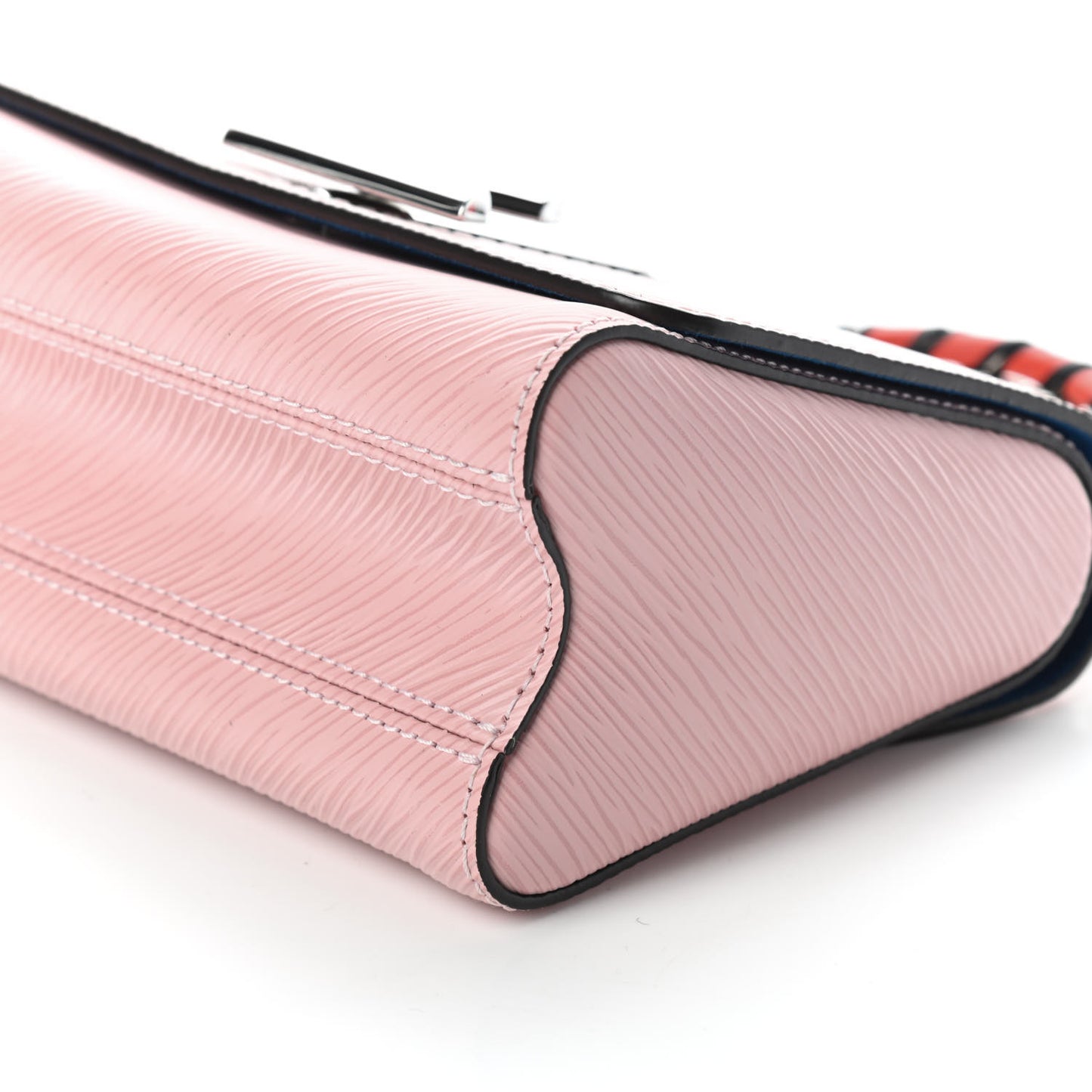 Epi Twist Braided Strap Shoulder Bag PM Rose Ballerine