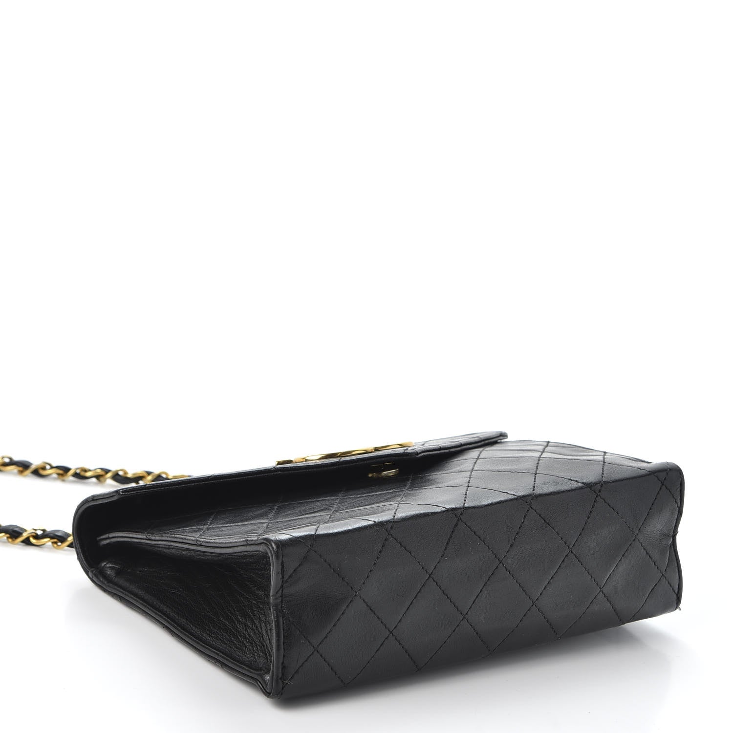 Chanel Lambskin Quilted Mini Square Flap Bag Black 3 of 10