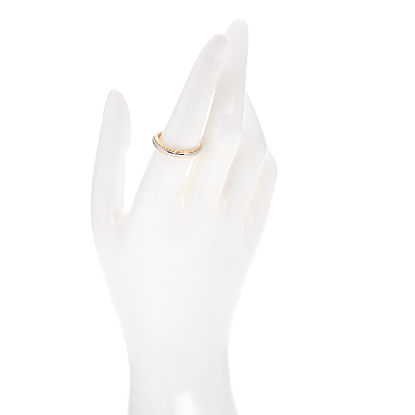 Platinum 18K Yellow Gold 3mm Milgrain Wedding Band Ring 57 8