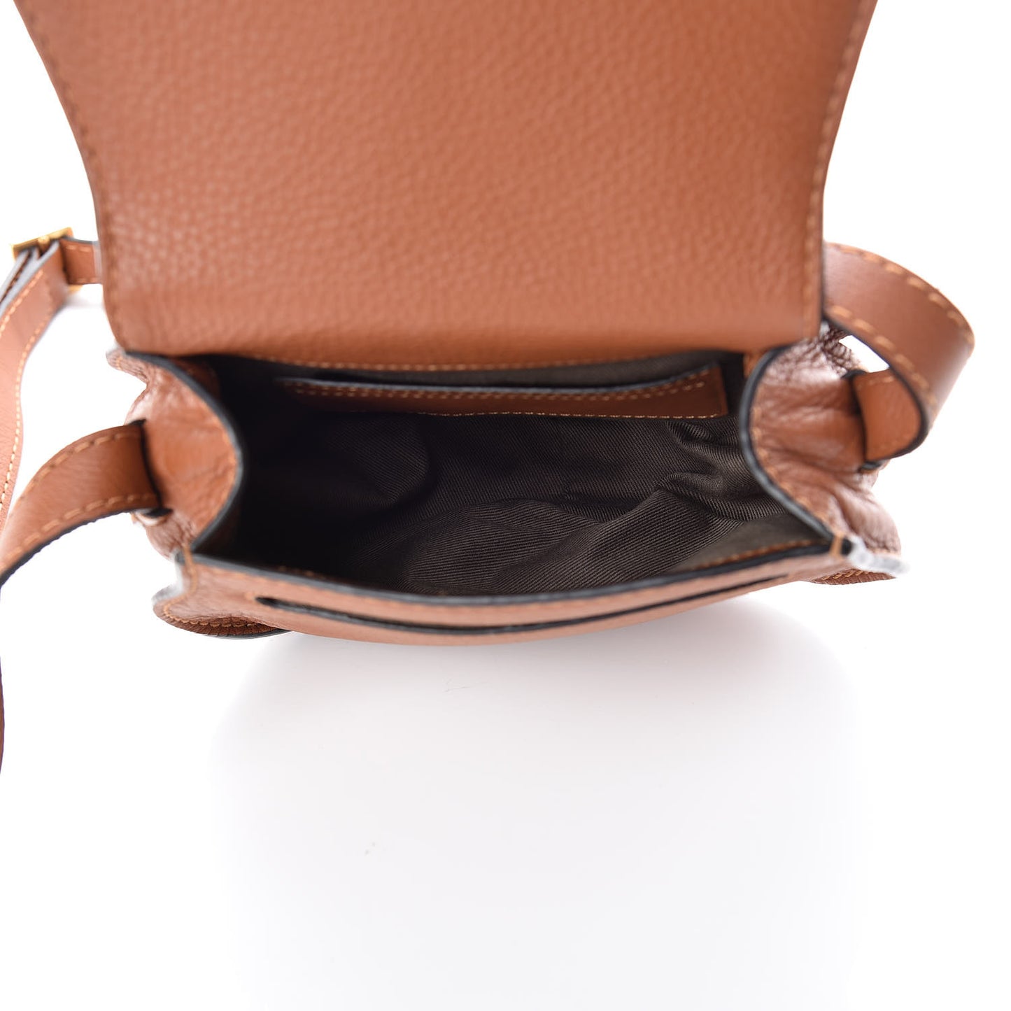 Calfskin Mini Marcie Round Crossbody Bag Tan