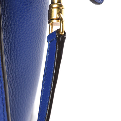 Celine Drummed Calfskin Nano Luggage Indigo 20 of 28