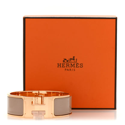 Hermes Enamel Wide Clic Clac H Bracelet PM Marron Glace 5 of 5
