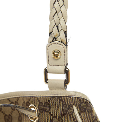 Gucci Monogram Peggy Braided Tote Off White 9 of 17