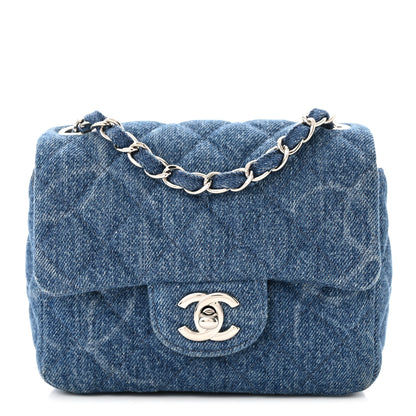 Chanel Denim CC Quilted Mini Square Flap Blue 1 of 12
