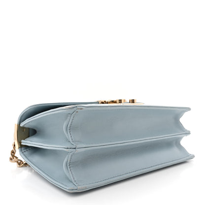 Miu Miu Lambskin Confidential Matelasse Chain Shoulder Bag Light Blue 4 of 13
