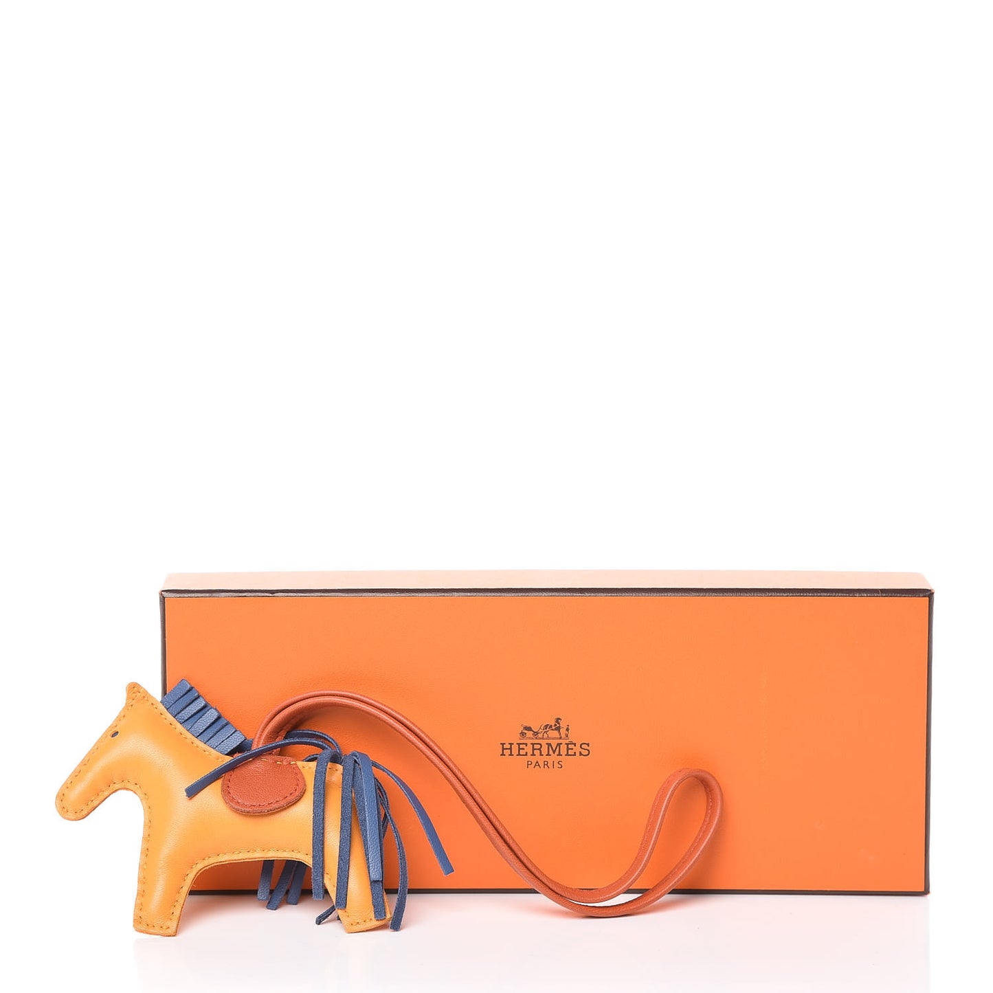 Milo Lambskin Grigri Rodeo Horse Bag Charm PM Jaune D'Or Bleu Agate Cornaline