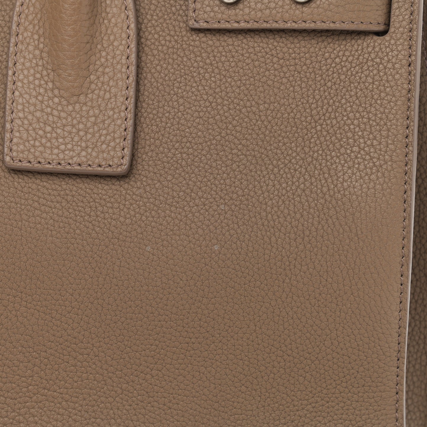 Grained Calfskin Small Supple Sac De Jour Dark Beige